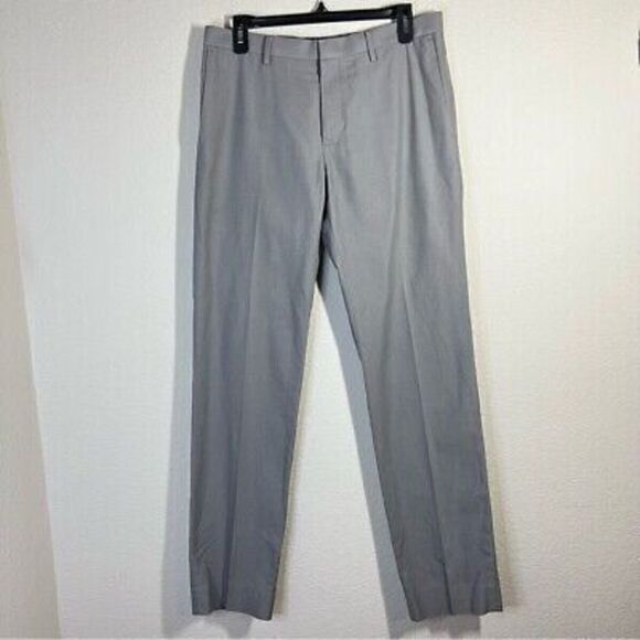 Banana Republic Mens Modern Slim Fit Chino Pants Gray Flat‎ Front Size 31x34 - Picture 1 of 7